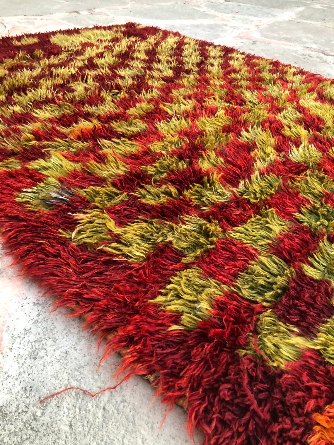 Checkered Rugs / Turkish Rug/ Oushak Rug/ Checkered Design Etsy