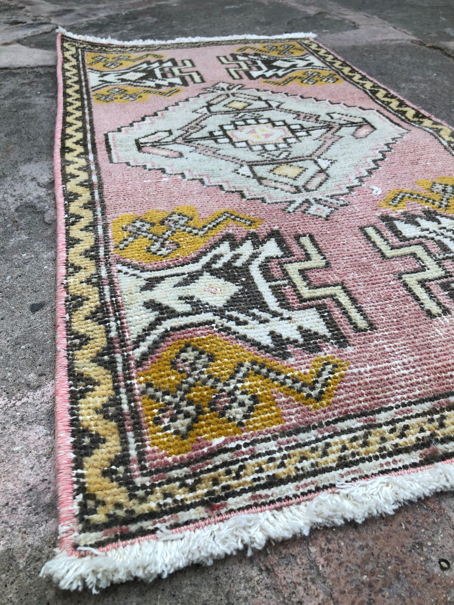 Door Mat Rug Vintage Small Rug Shoe Mat Oushak Small Rug - Etsy