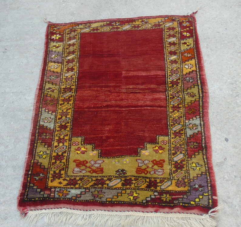 Prayer Rug Turkish Vintage Prayer Rug Decorative Prayer Rug Etsy