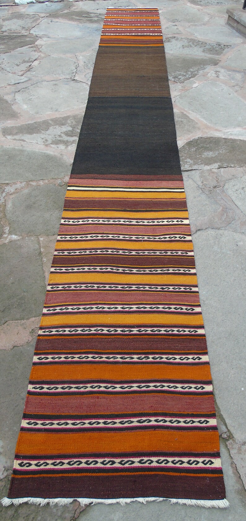 Hallway Kilim Runner Rug Vintage Anatolian Undyed Kilim Etsy