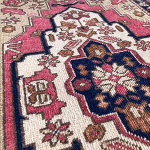 Oushak Rug, Small Door Mat Rug, Entryway Mat Rug, Low Pile Small Turkish Rug, Small  Oushak Rugs, Vintage Oriental Hand Knotted Turkish Rugs