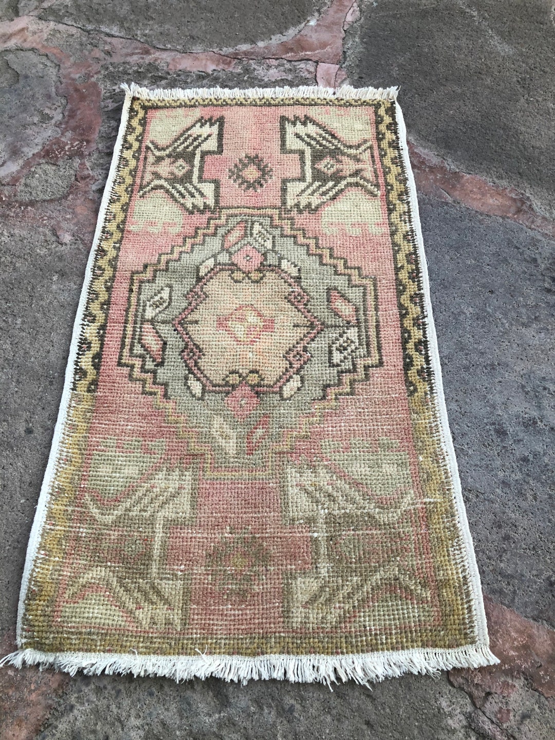Turkish Mini Rugs Mini Rugs Powder Room Rugs Vintage Small Etsy