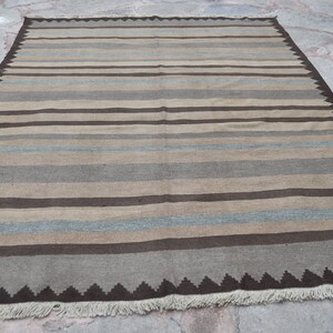 Kilim Rug, Kilim Area Rug, Turkish Kilim Rug, Bohemian Kilim Rug, Minimal Oriental Kilim, Anatolian Kilim Rug, Oushak Kilim Rug, 7&#39;6x10&#39;4