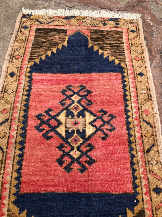 Alfombra pequeña, alfombra Oushak pequeña, alfombra turca pequeña, alfombra  rosa pequeña, alfombra junto a la cama, alfombra de alfombra de puerta, alfombra  pequeña vintage, mini alfombras de 1'8x3'4 -  España