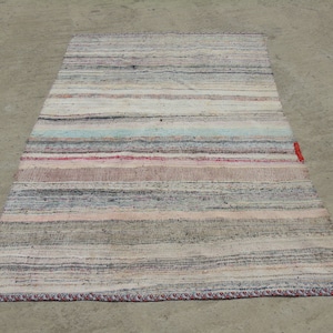 Turkish Kilim Area Rug, Handwoven Wool on Cotton Kilim Rug, Decorative Kilim Rug, Bohemian Home Decor Rug, Vintage Kilim Rug, 5&#39;6 x 7&#39;9