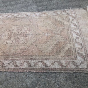 Kitchen Sink Rug, Small Turkish Rug, Powder Room Rug, Bath Rug, Vintage Mat Bohemian Rug, Small Turkish Rug, Oushak Small Rug, Door Math Rug