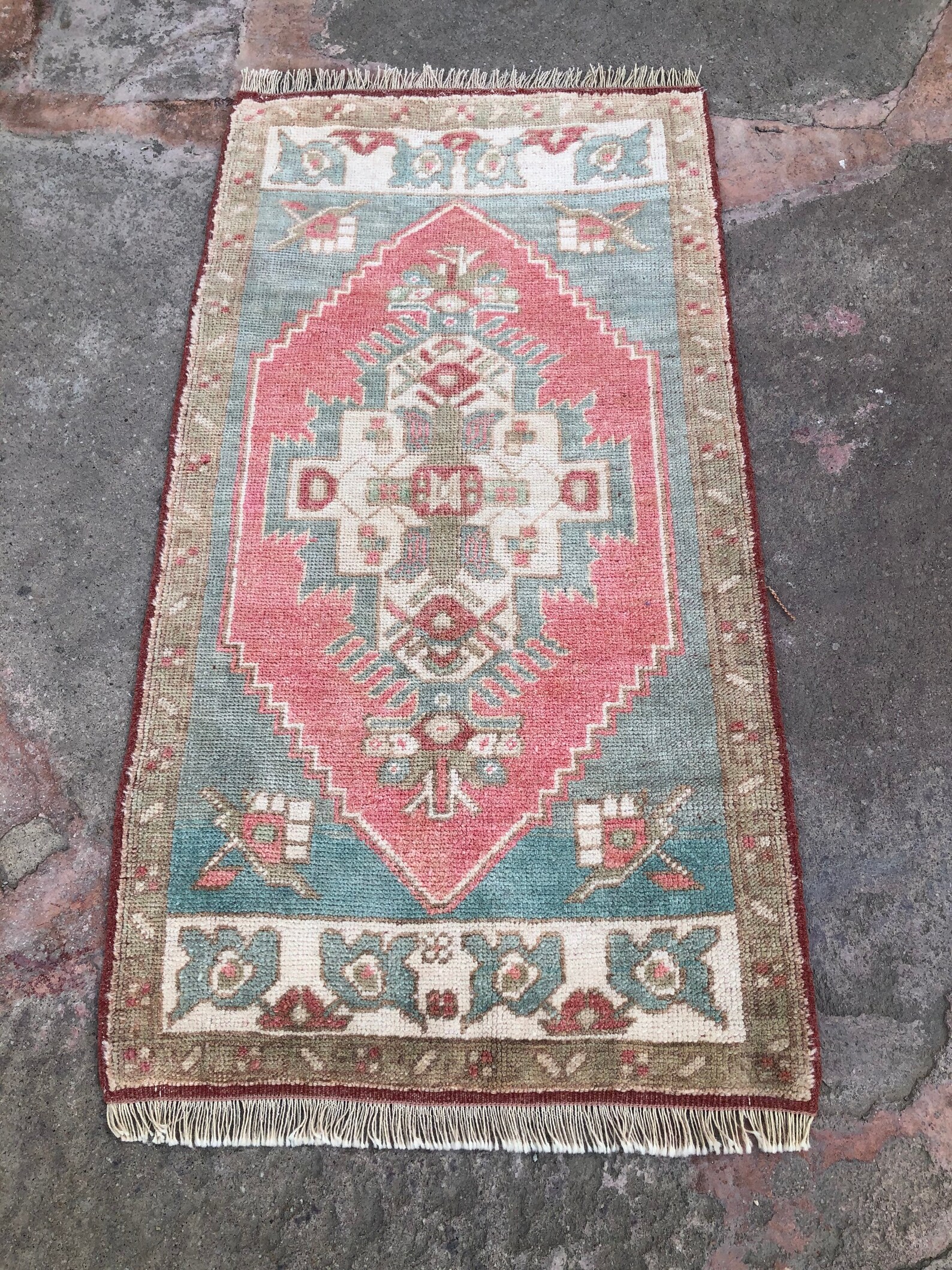 Small Turkish Rugs, Vintage Small Rugs, Door Mat Rug, Bathroom Rugs ...