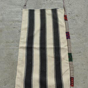 Chuval Bag, Handmade Turkish Bag, White Chuval Bag, Unique Chuval Bag, Kilim Bag, Traditional Kilim Bag, Vintage Bag, 61x113cm/2'0x3'8
