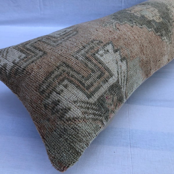 turkish Lumbar Pillow Covers | Free shipping / 14 x 35 inches turkish lumbar pillows,turkish rug pillow cover / turkish rug pillow cover |