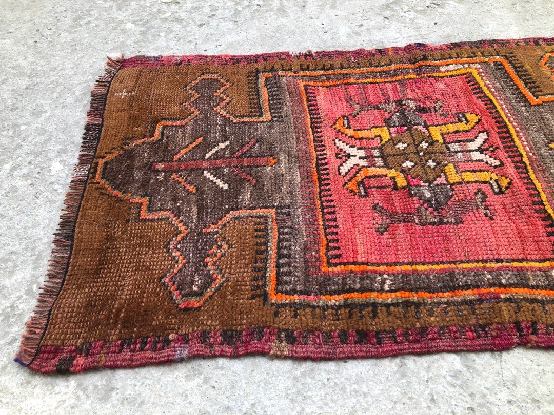 Powder Room Rug, Vintage Small Rugs, Turkish Small Rugs, Turkish Rugs