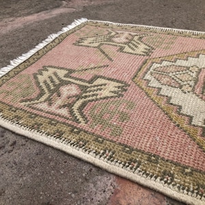 Rug, Turkish rugs, oushak rug, vintage rug, small rugs, mini Turkish rug, Turkish small rug, bohemian small rug, vintage small rug, rugs