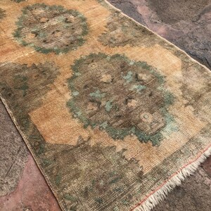 Oushak Handmade Rug, Vintage Oushak Rug, Oriental Rustic Rug, Bohemian Decorative Rug, Home Deco Rug, Oushak Carpet Rug, Turkish Rug 2.7x6.1