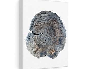 Canvas, Log, tree ring, Tree, Wood grain, Log, nature, wood decor, tree stump, father, husband, rustic ,living, woodland