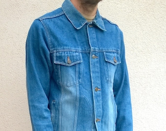 Blue Authentic denim jacket, women denim, men's outdoor jacket, free time jacket, vintage jean jacket, vintage workwear, L/M (TW62)