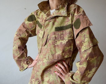 Military NATO jacket, topcoat, camouflage jacket, outdoor, activewear, army uniform, field jacket, army coat, camouflage khaki, M/L