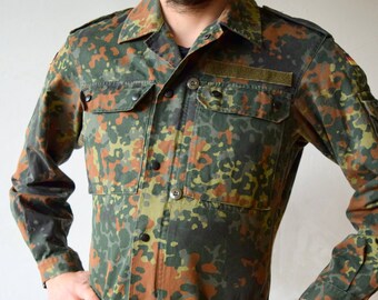 German military jacket, field jacket, camouflage, military coat, german army, women outdoor jacket, bundeswehr, man military uniform, M/L