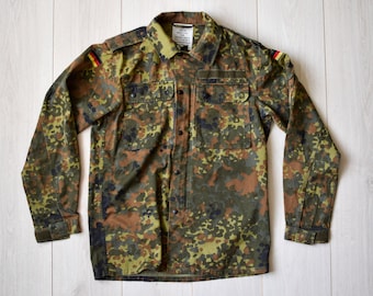 Vintage German Army Camo Field Jacket - 90s Bundeswehr Cotton