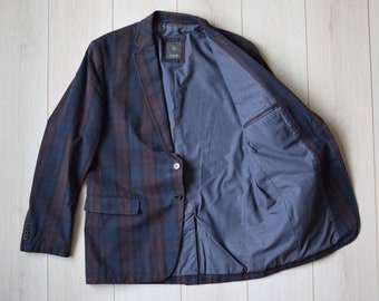 Vintage BUGATTI Blazer: 90s Striped Sport Coat, Men's Medium