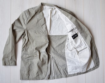 Vintage Leinen Sakko: 90er Jahre Retro Sakko, Herren Medium