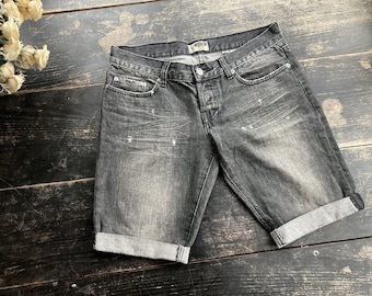 Vintage Lee Distressed Denim Shorts – 90s Grunge Skate Style, Men's XS