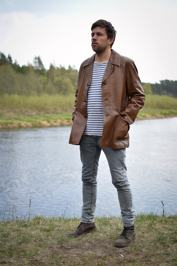 Veste en Cuir Vintage pour Hommes – Cléora Mode