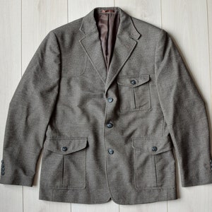 Gray vintage BATISTINI 90s suit, Smart look retro office jacket, 80s sport coat, 70s weddin suit - Men&#39;s MEDIUM size