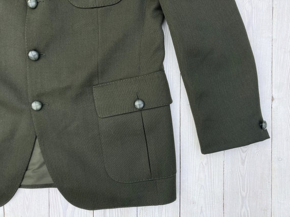 Khaki army green blazer - Vintage uniform parade … - image 3