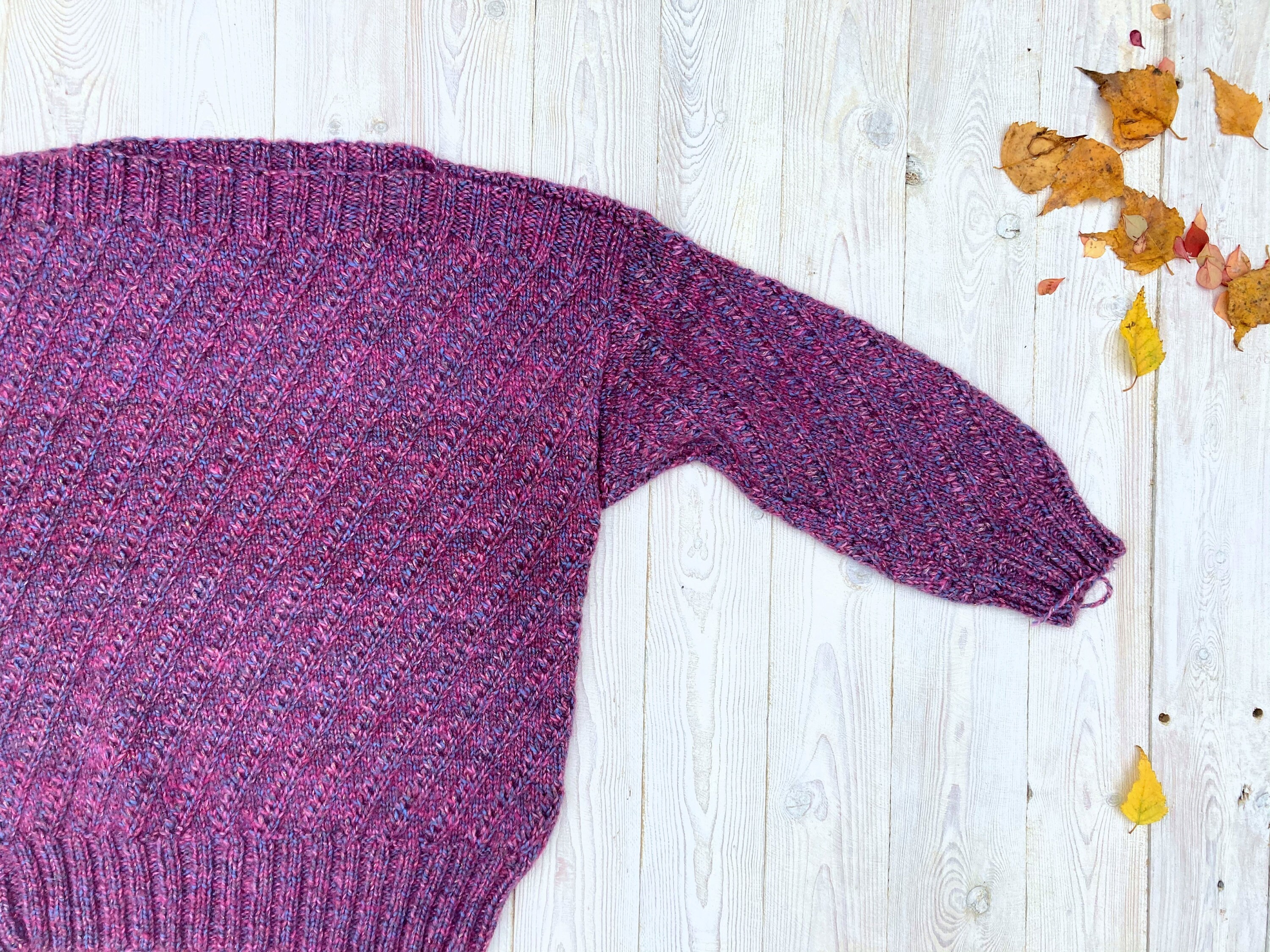 purple glitter jumper