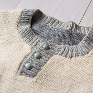 Hand Knit Wool Sweater: 90s Geometric Jumper, Oversize M/L