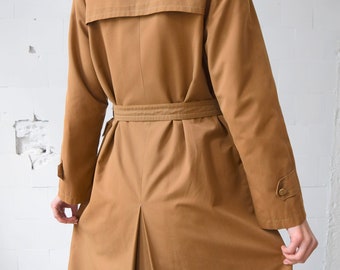 Brown duster coat, Lightweight trench coat, Vintage summer coat, Bright autumn coat, Women's spring topcoat, Maxi coat, M