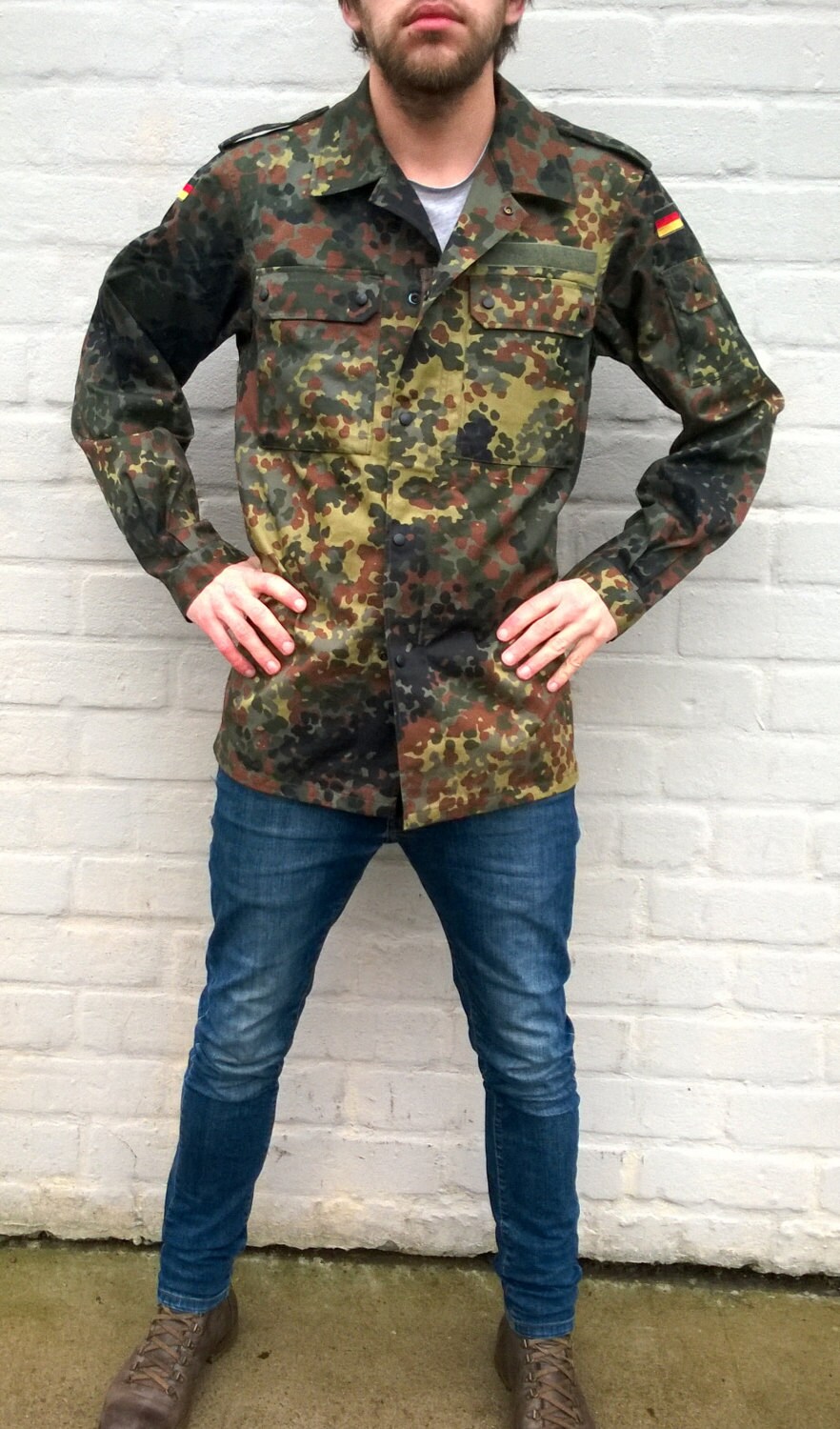 German Army Field Jacket, Military Coat, Camo Men's Jacket, Women Outdoor Jacket, German Army, bundeswehr, Men Military Uniform, M/l/xl