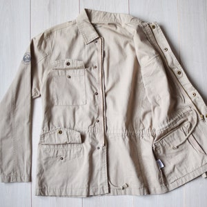 PANAMA JACK Vintage Jacket, Beige 90s Windbreaker, Zipper Jacket