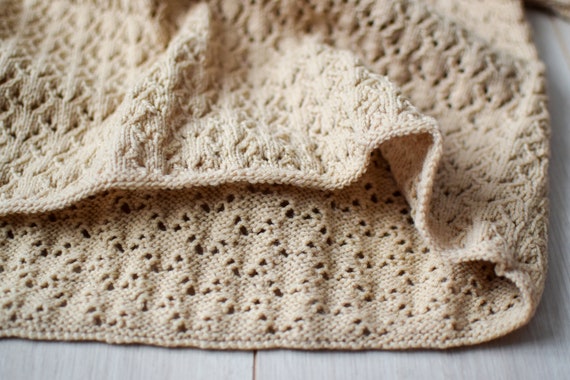 Handmade wool sweater, women's vintage top, lace … - image 7
