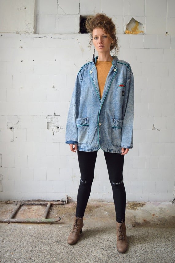 Oversized denim blazer Clearance