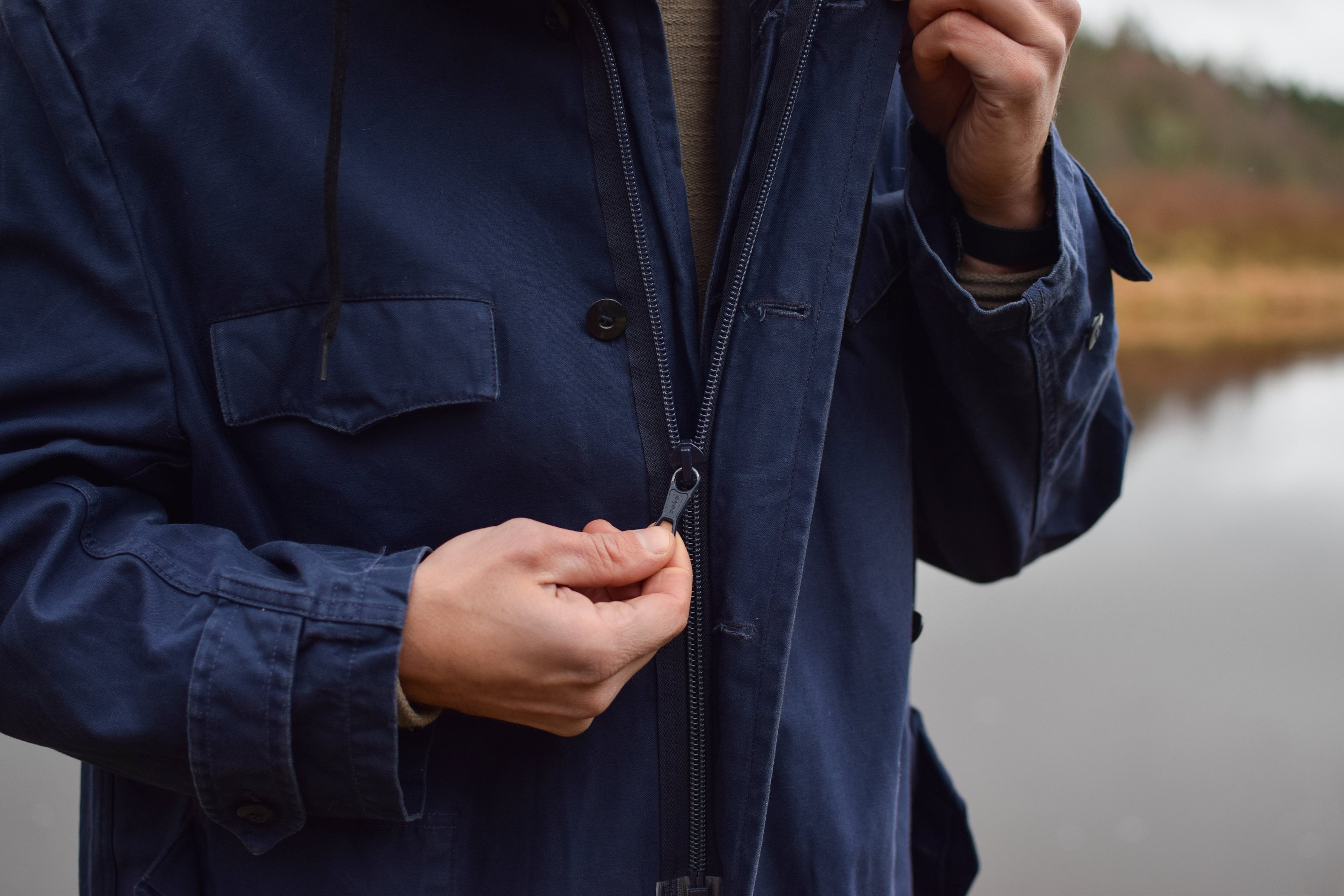 Navy Blue Army Coat, German Military Parka Jacket Navy Blue Army Coat, German Military Parka Jacket