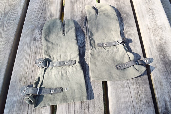 Motorcycling vintage gloves - Green moto mittens … - image 4