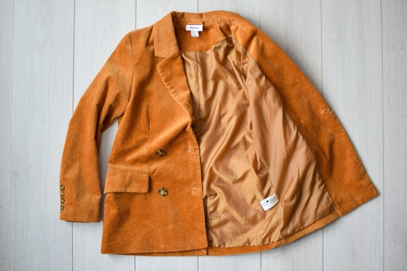 Vintage 90s velvet blazer, Light brown retro wedd… - image 1