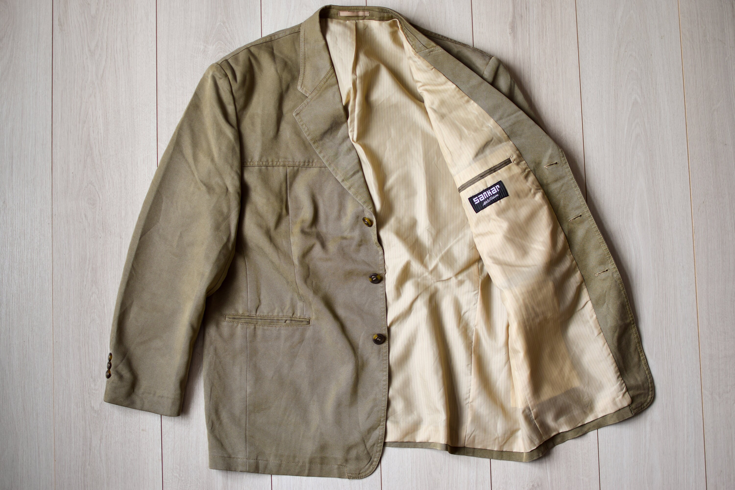 ジャケット・アウター 80s 90s EURO linen tailored jacket beige 80s 90s EURO linen tailored jacket beige