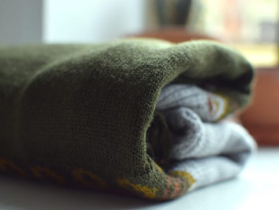 Knitted nordic native pattern sweater, Cozy winte… - image 9