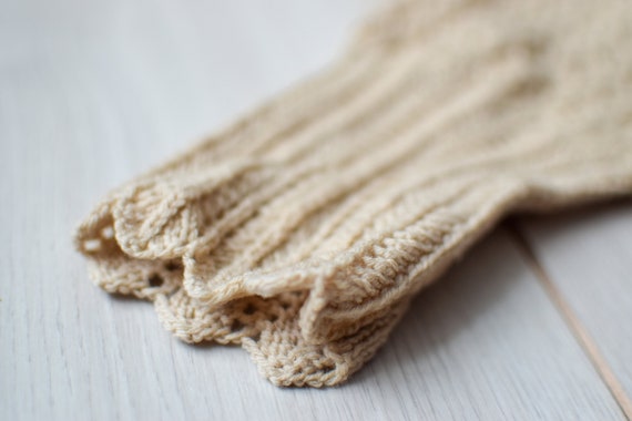 Handmade wool sweater, women's vintage top, lace … - image 3