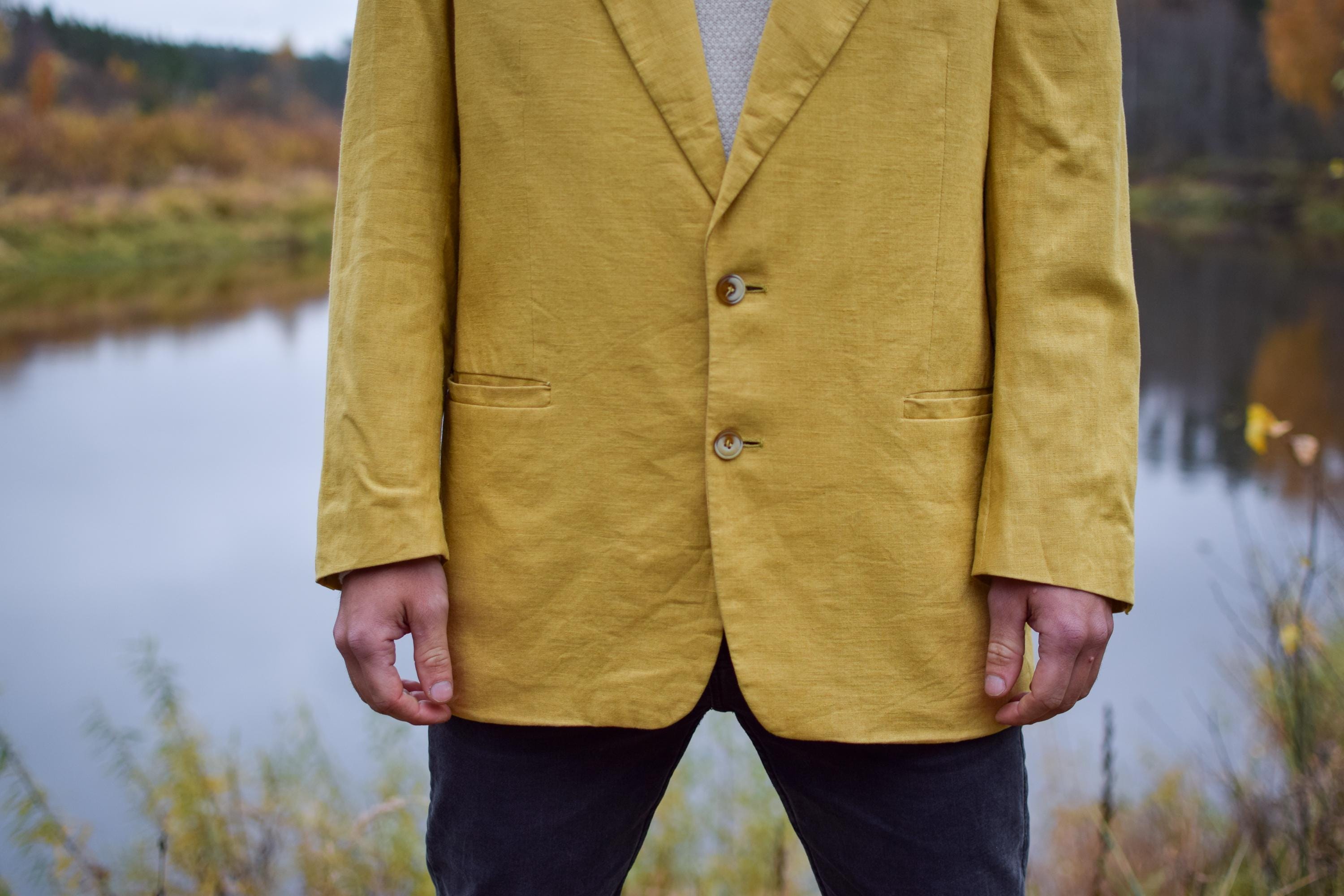 Vintage Linen Blazer, 90s Summer Sport Coat, Lightweight