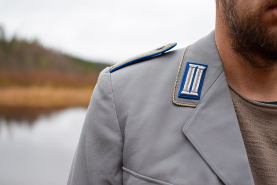 Silver retro parade uniform, Authentic 80s milita… - image 5