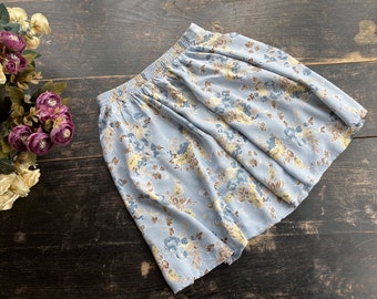 Mini-jupe fleurie bohème des années 60 - Jupe d'été transparente au-dessus du genou - Jupe de vacances romantique à motif de fleurs - Taille M pour femme