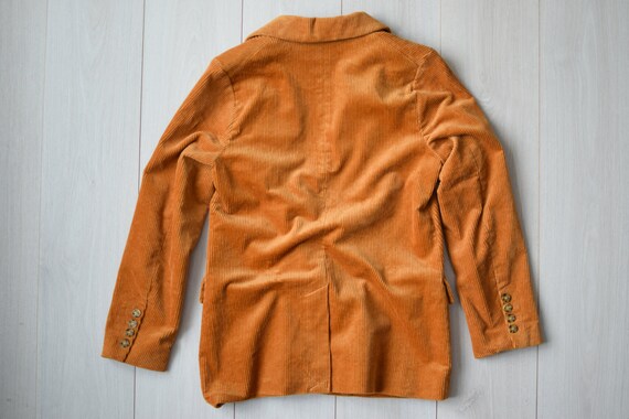 Vintage 90s velvet blazer, Light brown retro wedd… - image 7