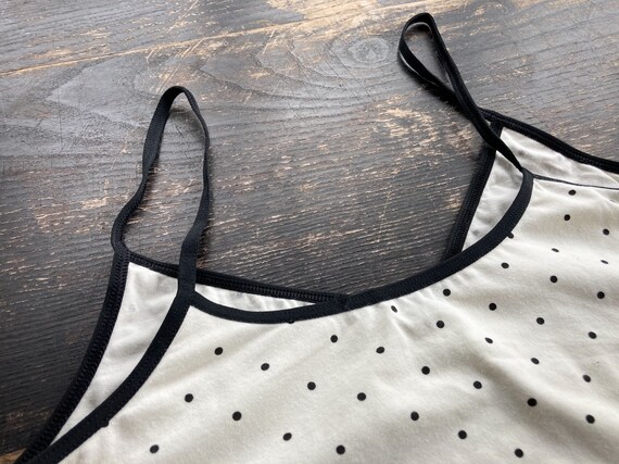 Black polka dot 70s summer shirt - Women's boho s… - image 6