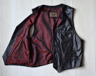 80s Vintage Leopard Print Leather Moto Vest - Women's Small - Etsy