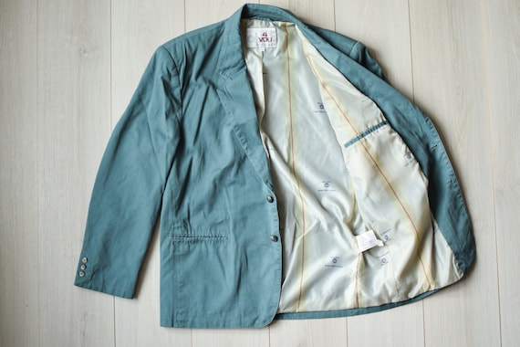Buy Vintage Summer Cotton Blazer, 90s Casual Office Suit, Retro 