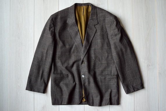 Brown virgin wool blazer, Spanish suit jacket, gl… - image 5