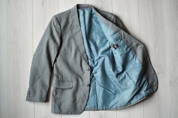 Gray Vintage 80s Summer Sport Coat Retro Wedding Suit Formal Smart Look Office Jacket Men s SMALL Size Etsy Australia