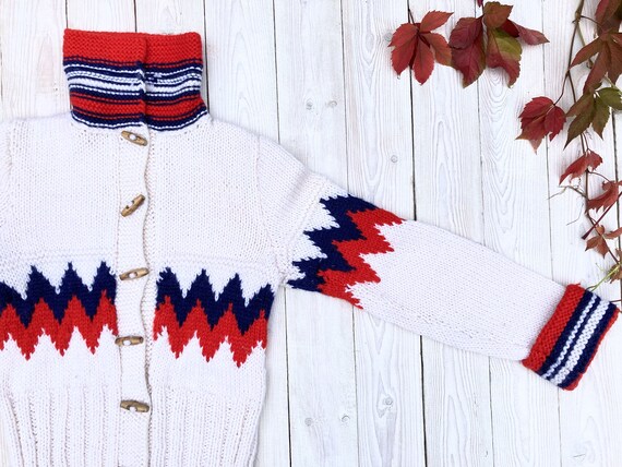 Vintage Ski Sweater Extra Small Cozy 